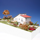 Modell eines Hausgartens